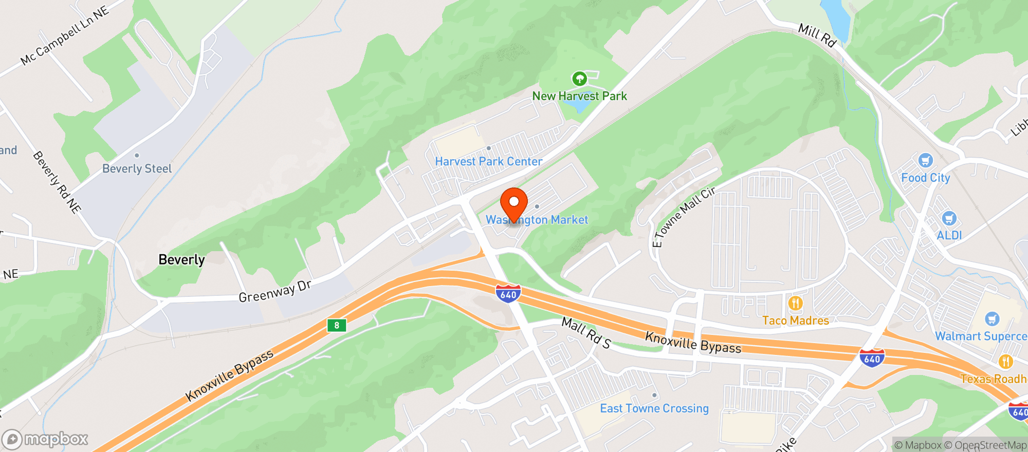 Map showing AJ's Liquor & Wine