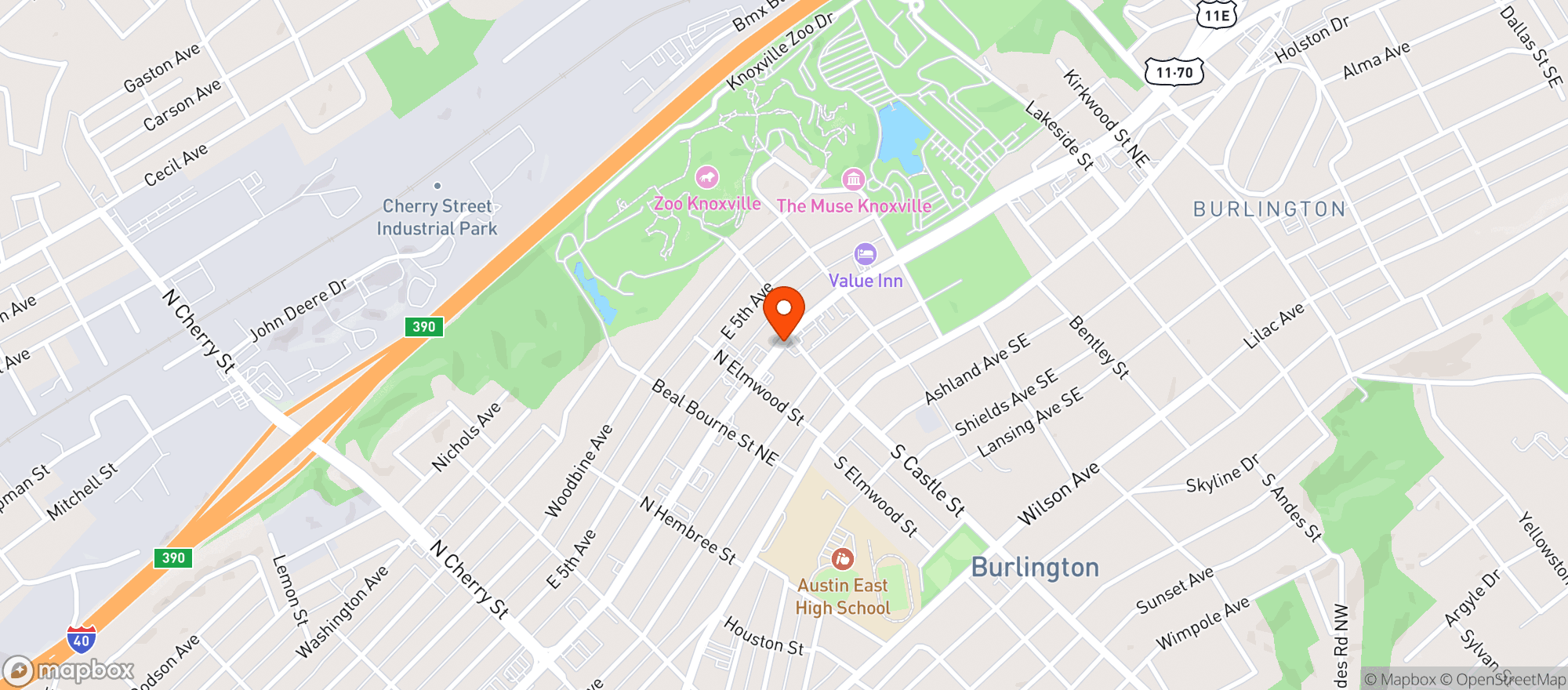 Map showing Quick Stop Mart
