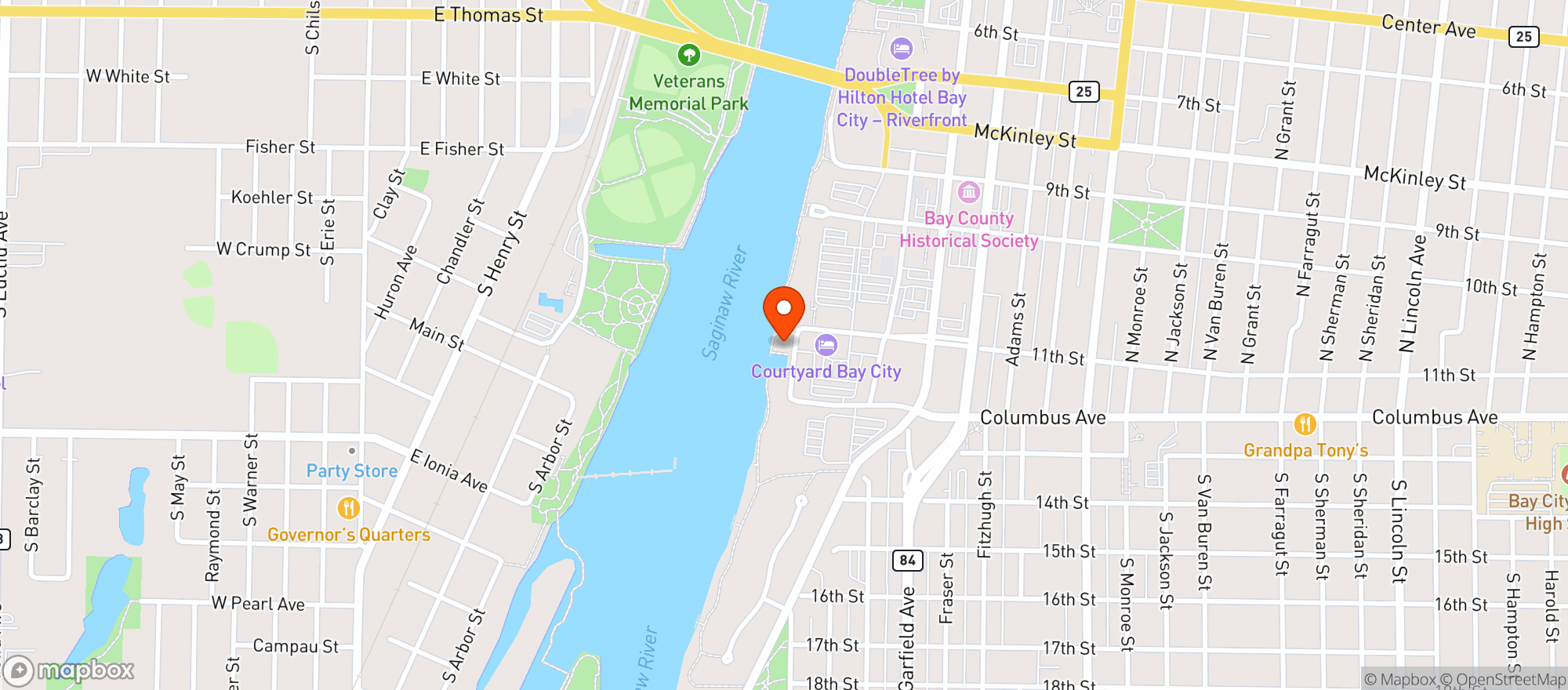 Map showing Real Seafood Company