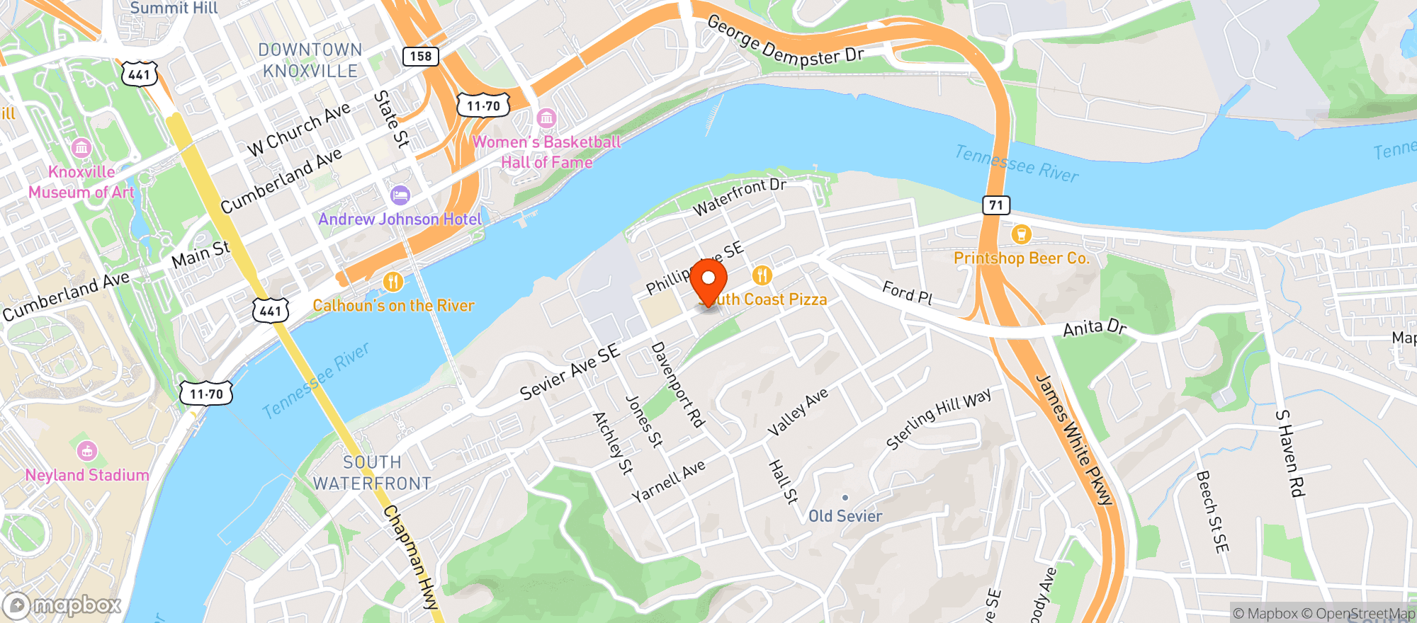 Map showing Fly By Night