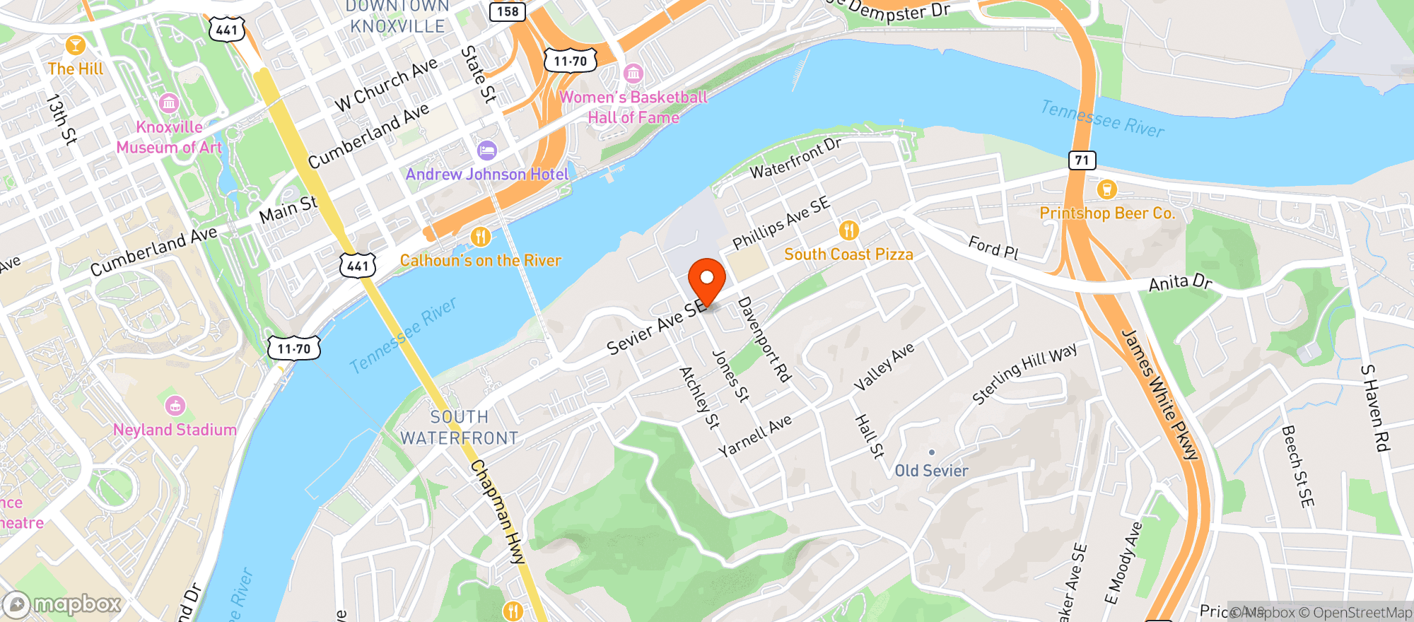 Map showing The Hive