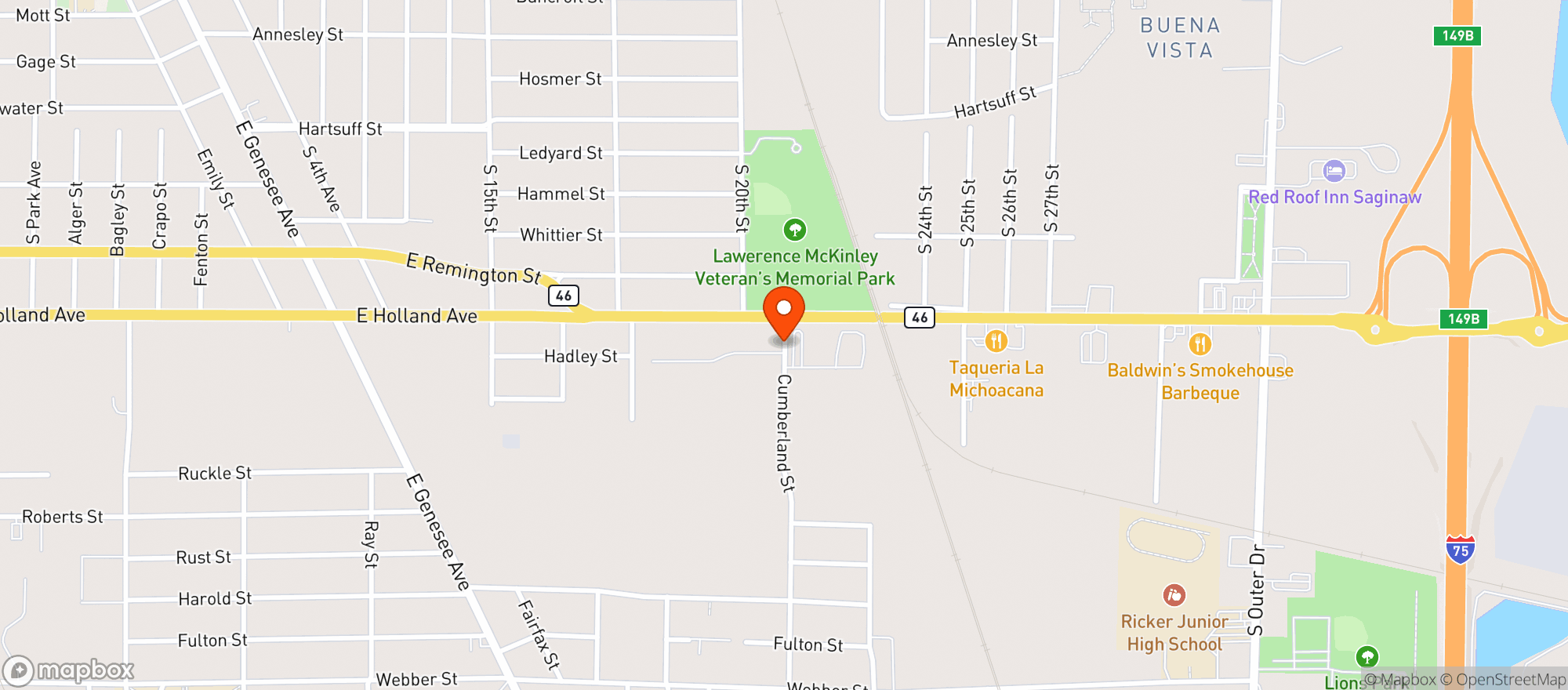 Map showing Blue Diamond Liquor