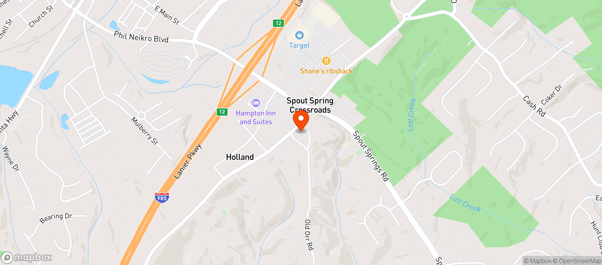 Map showing Hog Mountain Food Mart/Fl Branch (04)