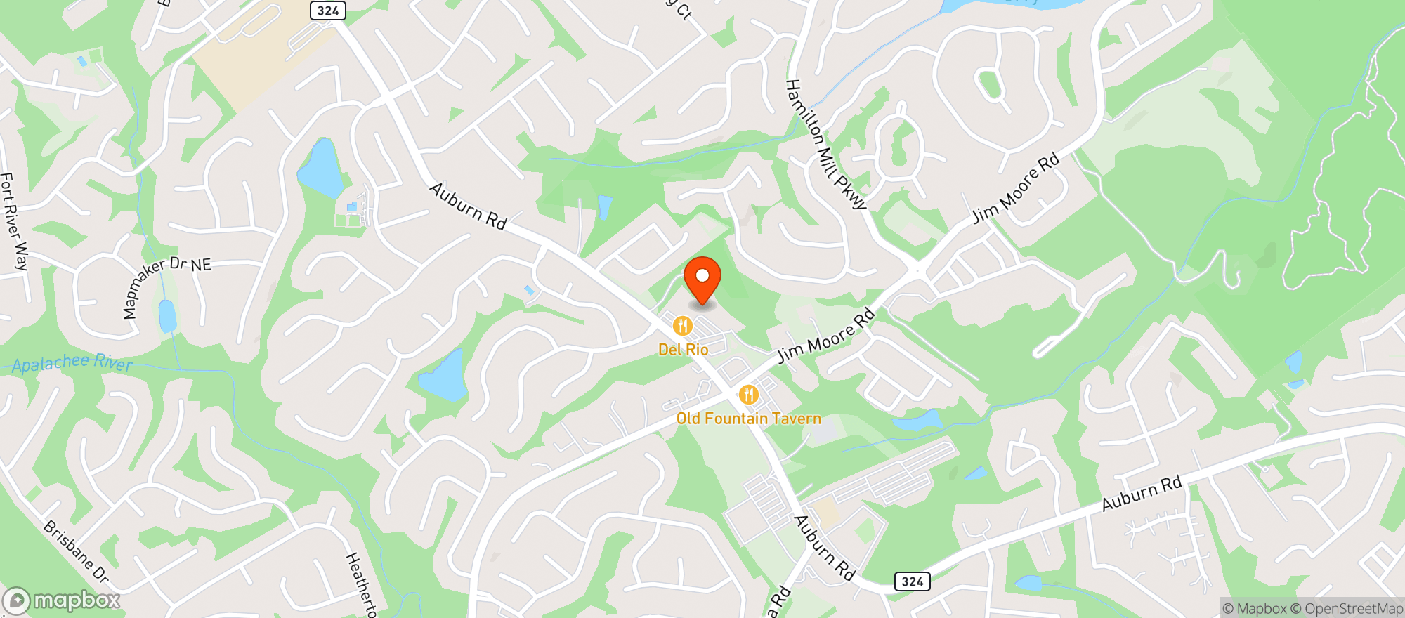 Map showing Del Rio Mexican Restaurant