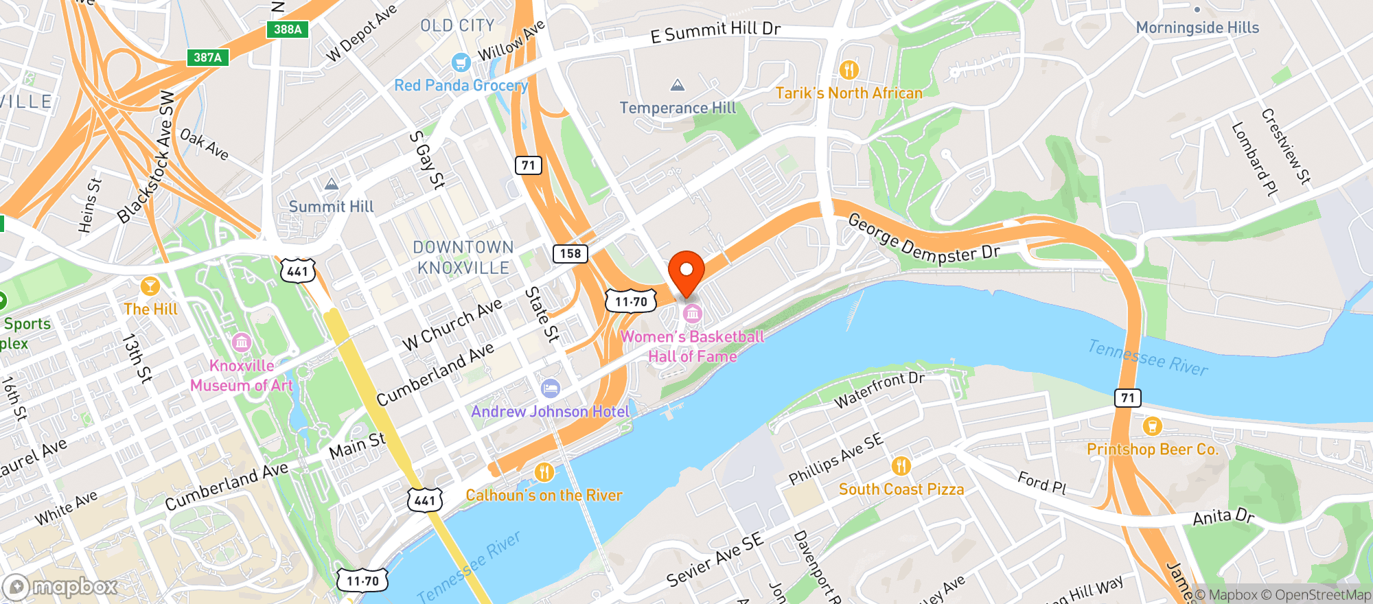 Map showing Hall Of Fame Wine And Spirits
