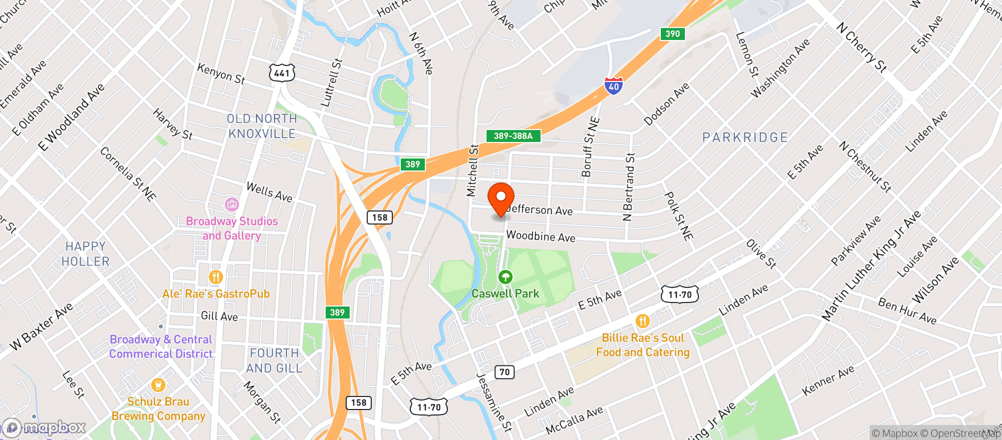 Map showing Husmus Studio