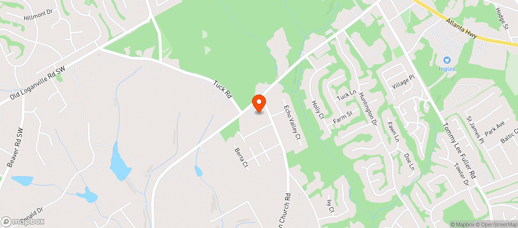 Map showing Sharon Plaza