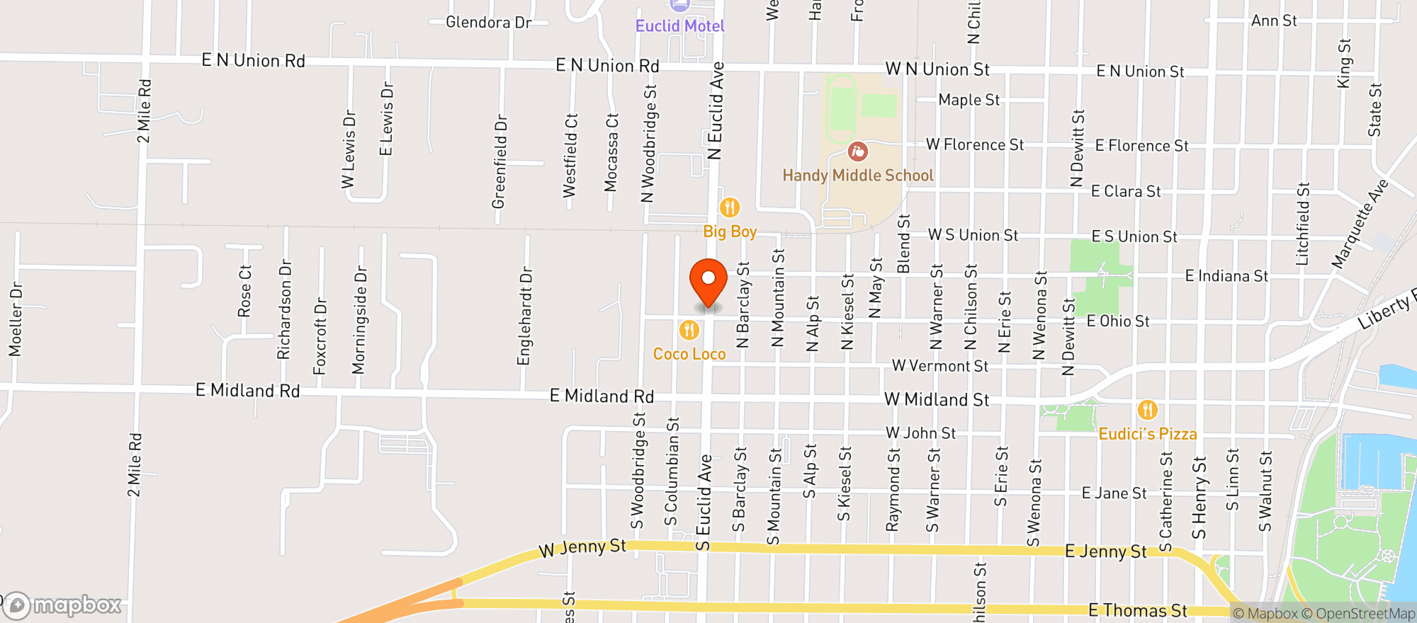 Map showing Discount Hf