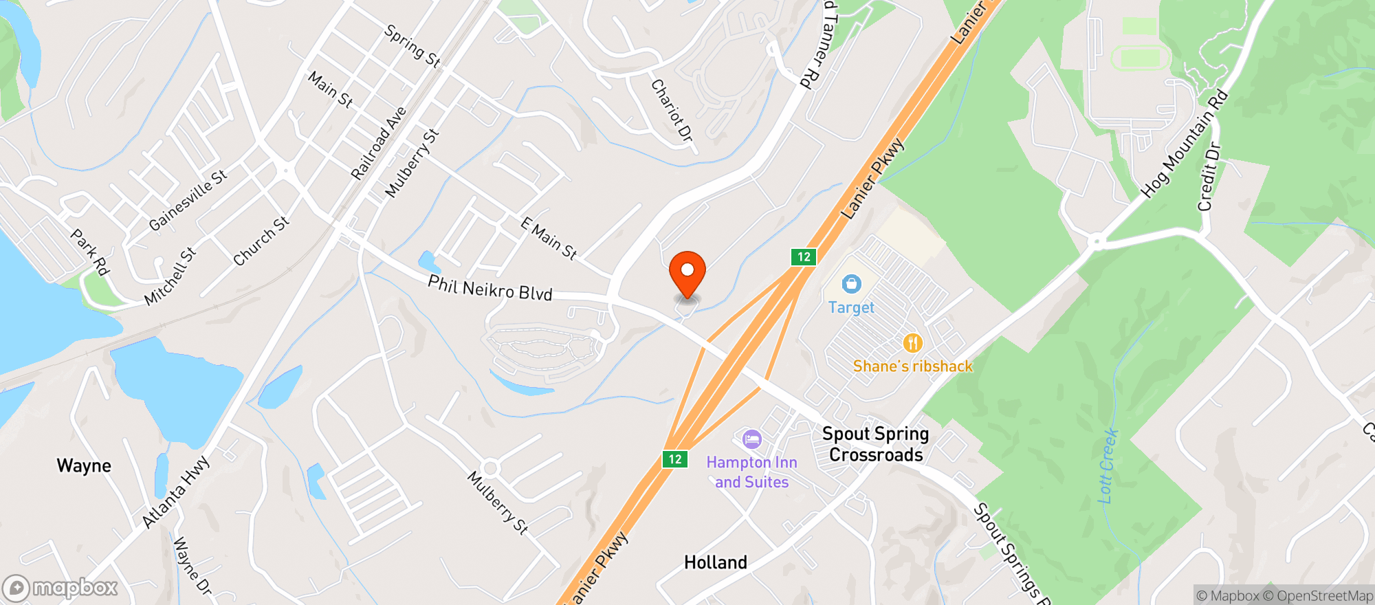 Map showing Circle K/Hall Creek