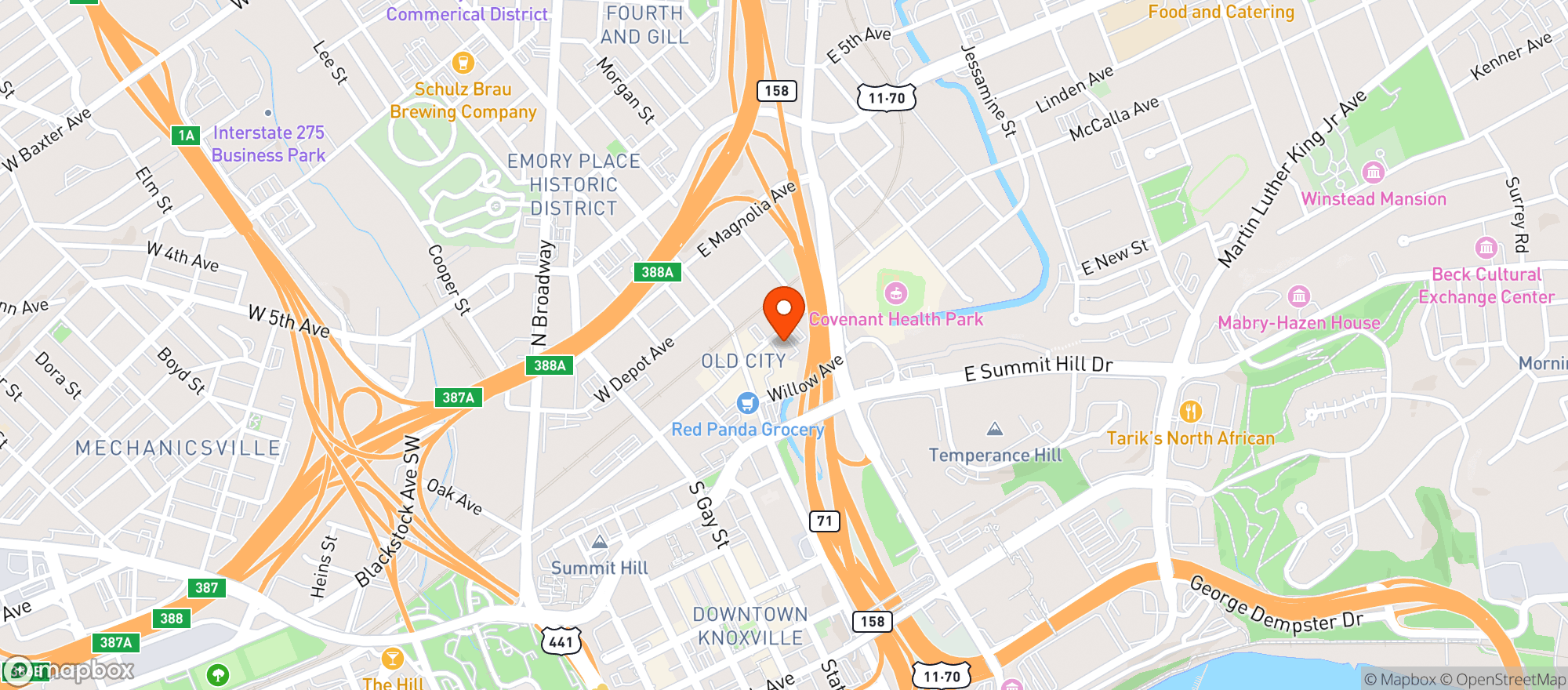 Map showing Barleys Taproom