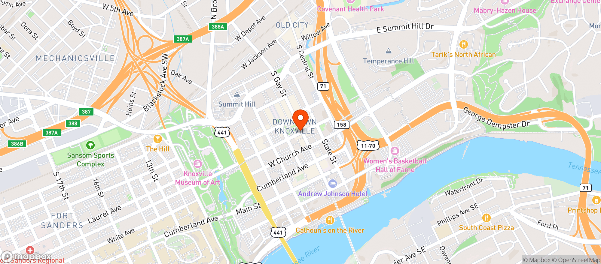 Map showing Vida The Vault