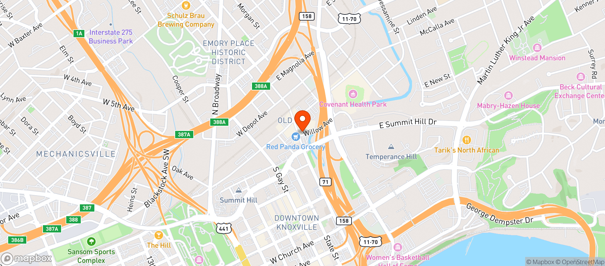 Map showing Fin Two Japanese Ale House