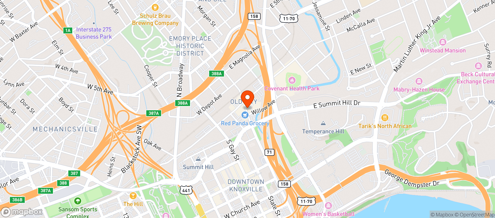 Map showing Corks Wine & Spirits