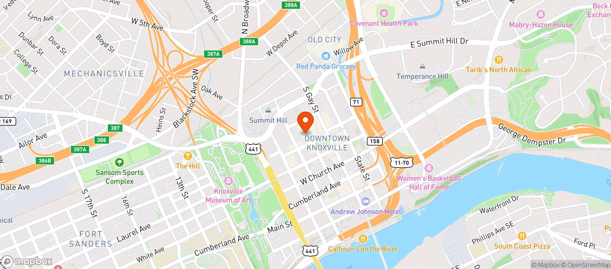 Map showing Not Watson's Kitchen + Bar