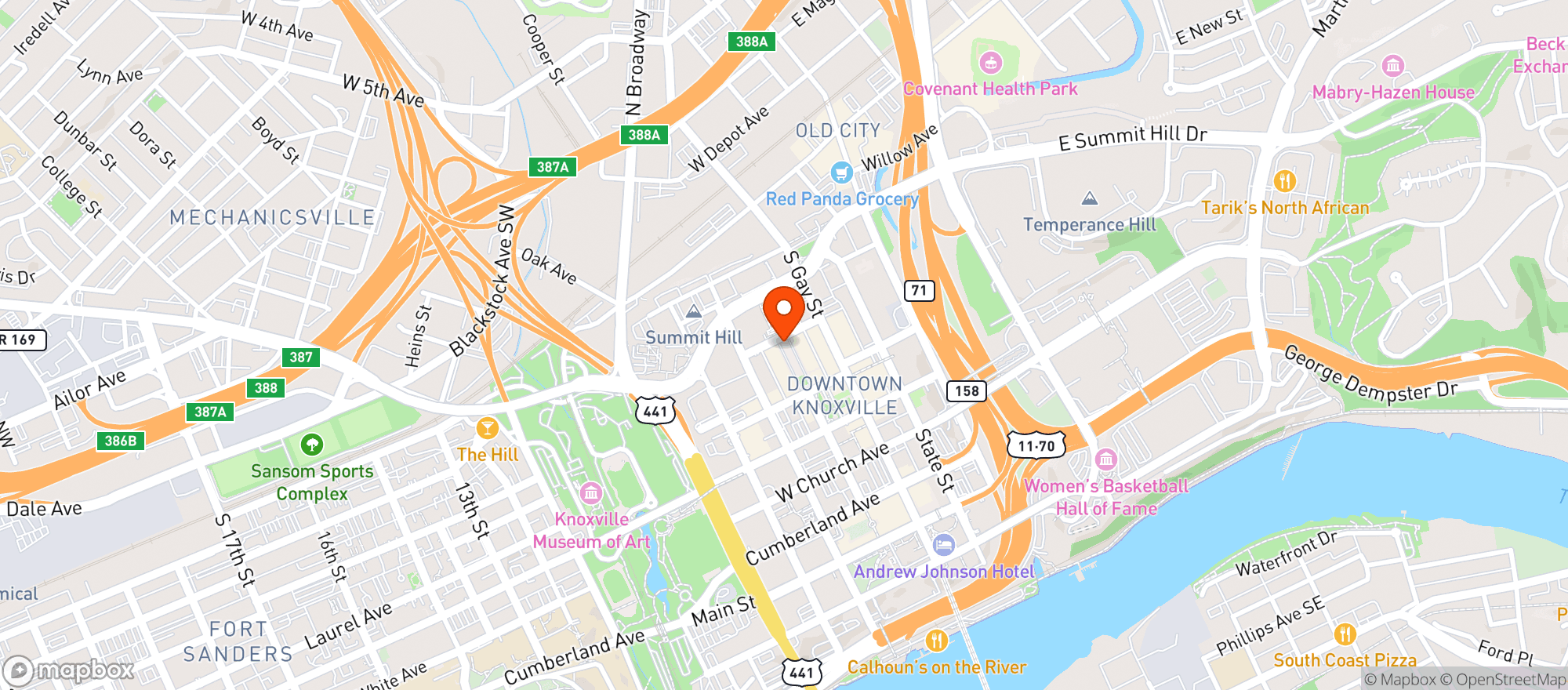 Map showing Tomato Head