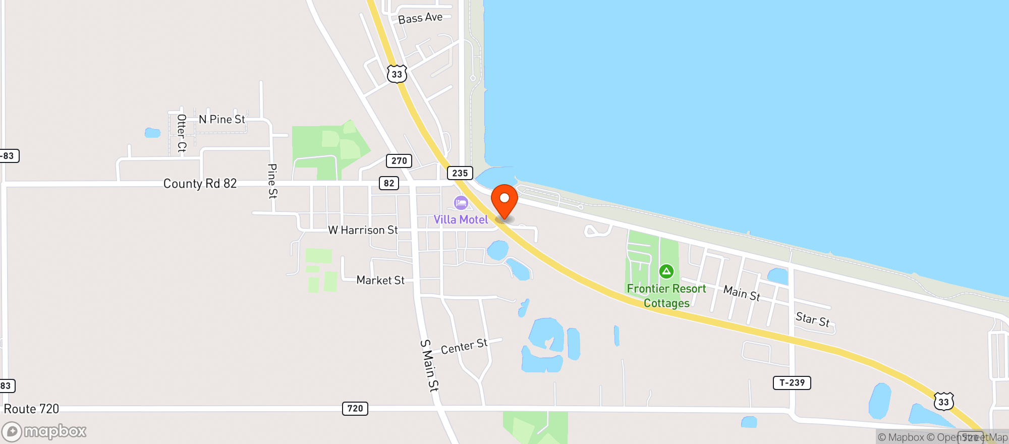 Map showing La Playa Cocina & Cantina