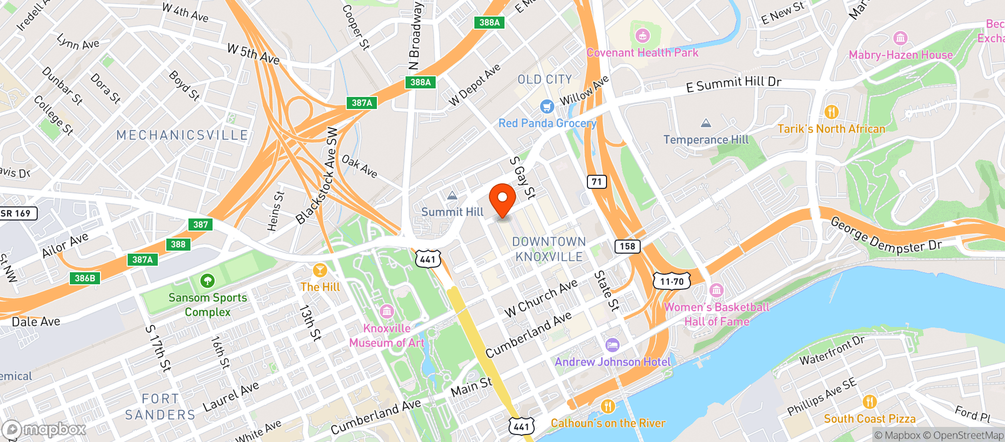 Map showing Stock & Barrel