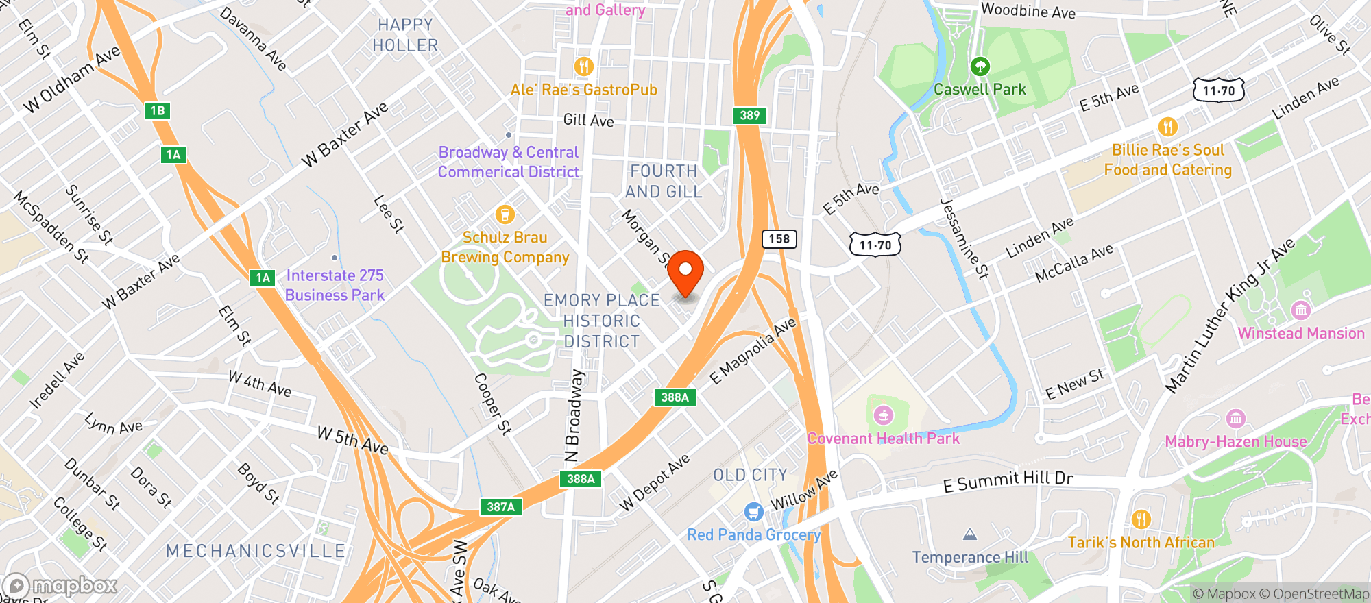 Map showing Xul Beer Co