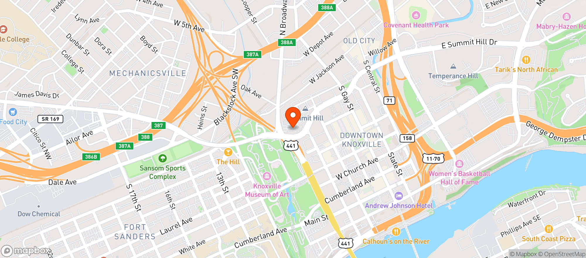 Map showing University Liquors