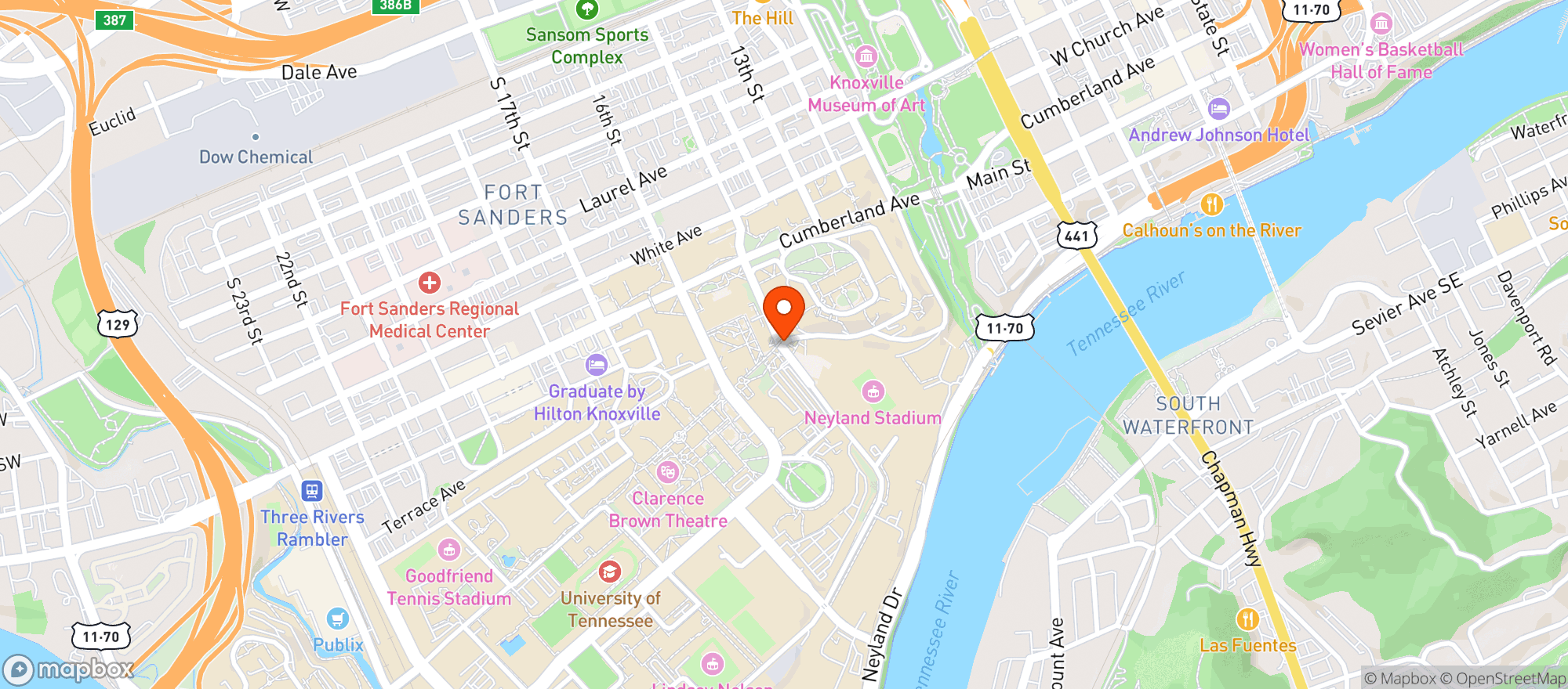 Map showing Neyland Stadium #168