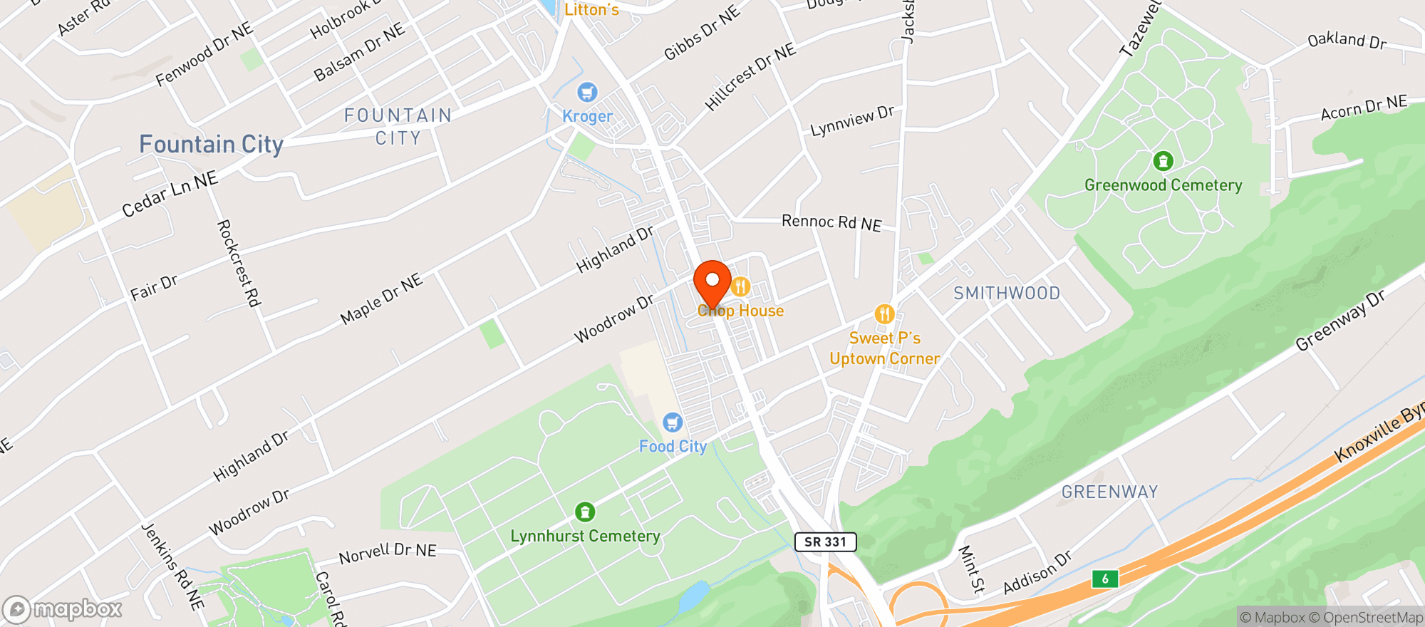 Map showing Food City K Vat