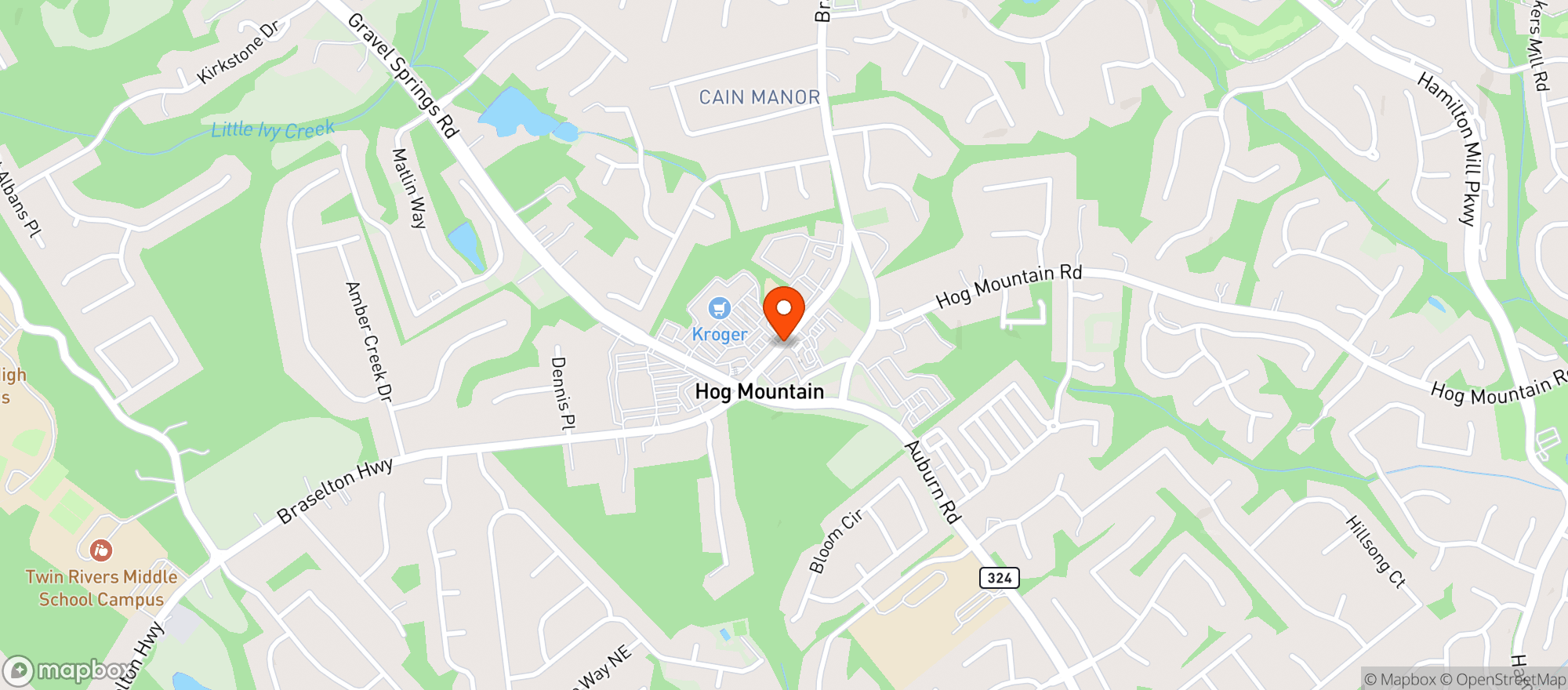Map showing Kroger Store