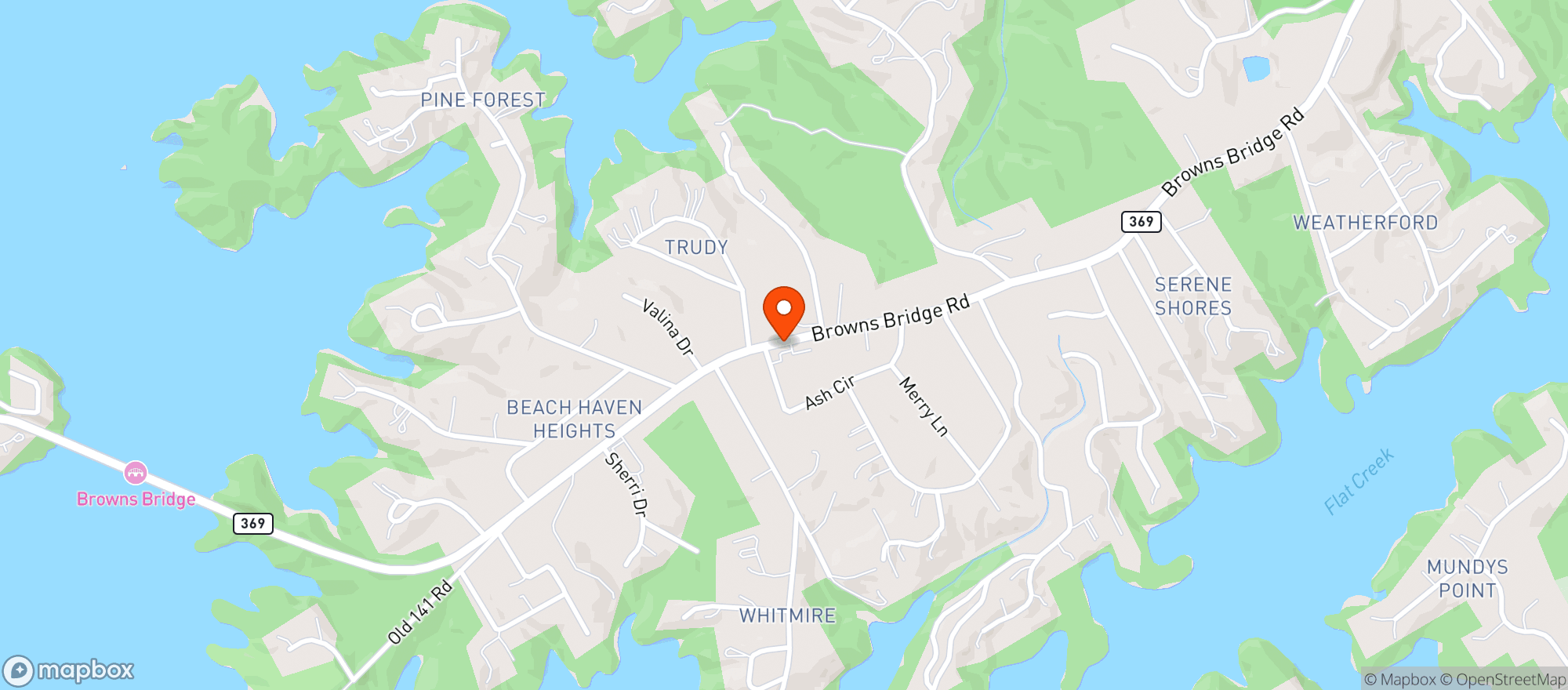 Map showing Food Mart