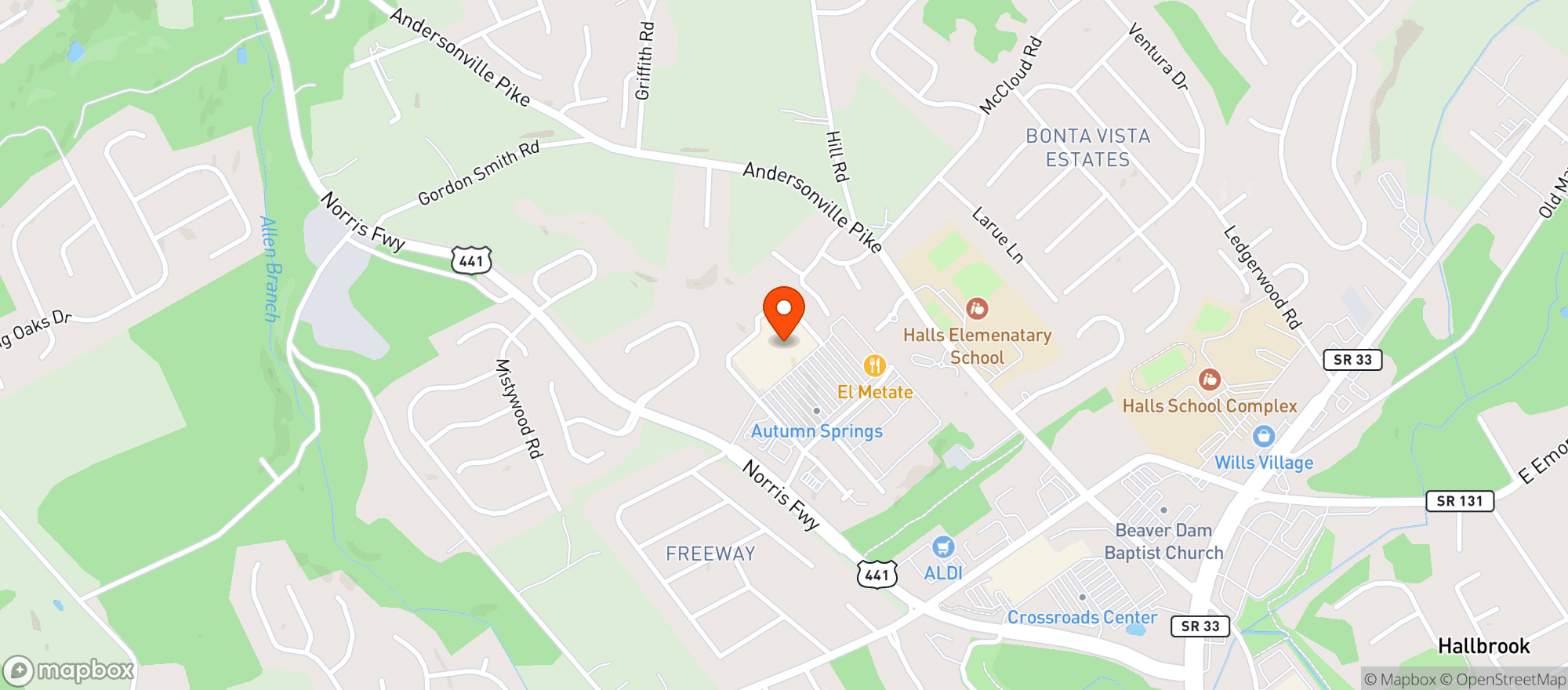 Map showing Walmart Supercenter