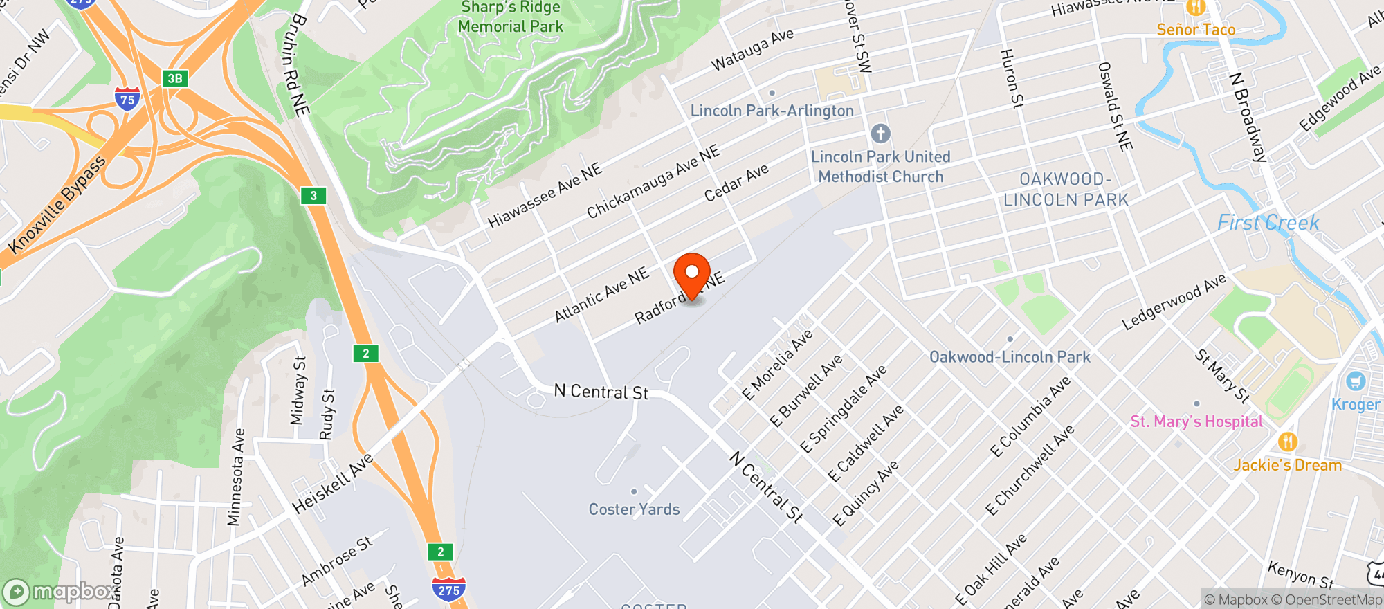 Map showing Eagle Distributing Non #01073