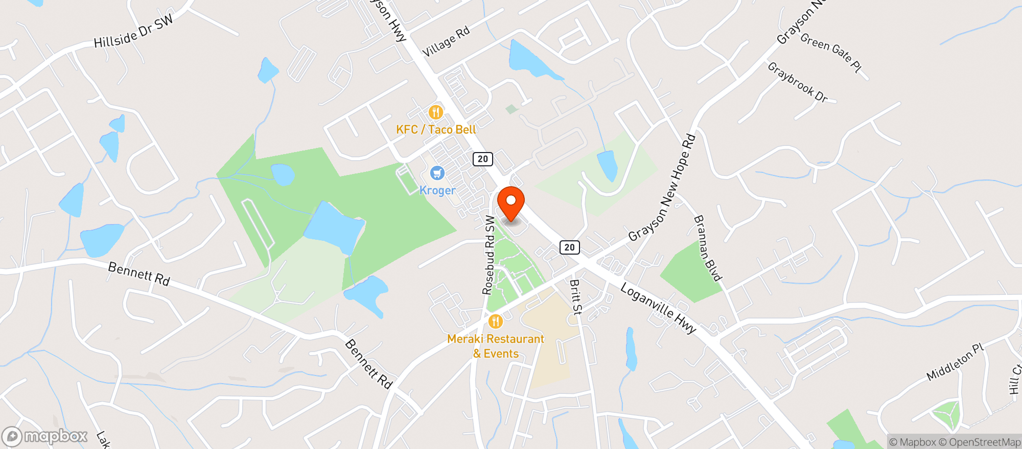 Map showing Johnnys Pizza