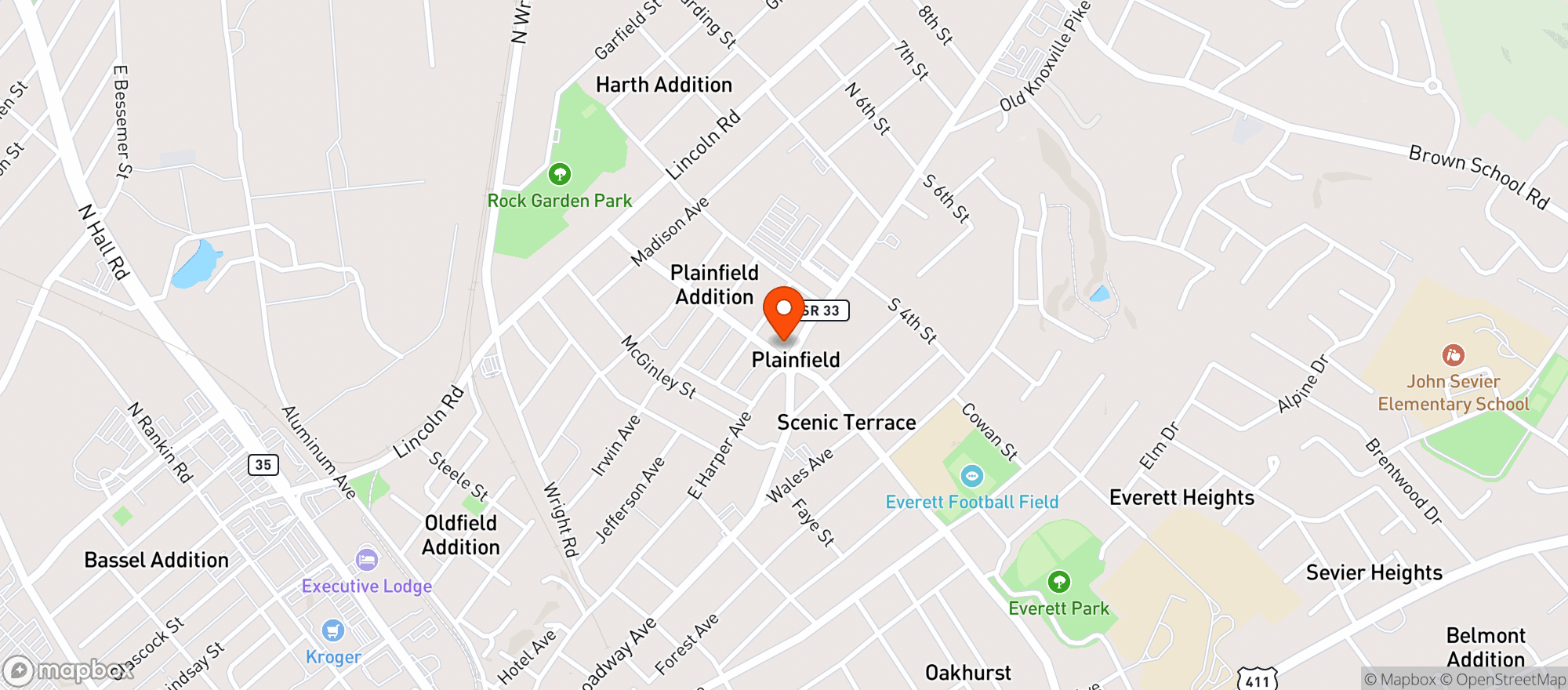 Map showing Southland Books And Cafe