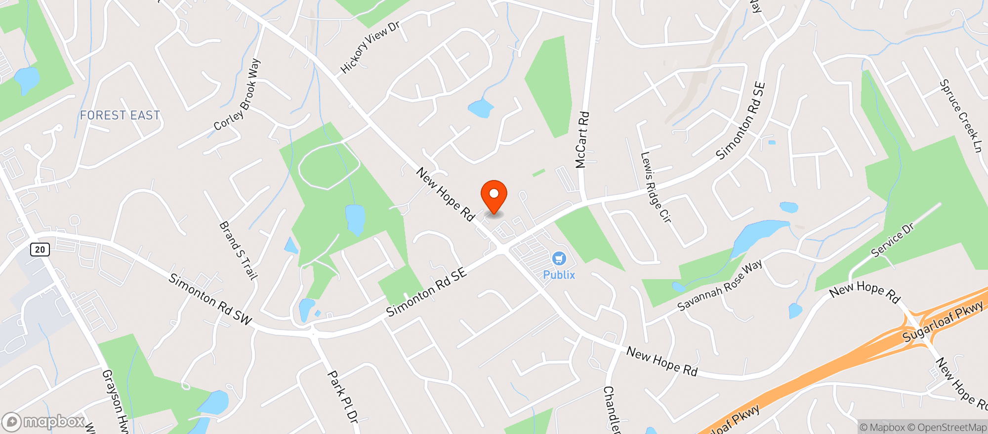 Map showing SMOKE & TOKE - LAWRENCEVILLE
