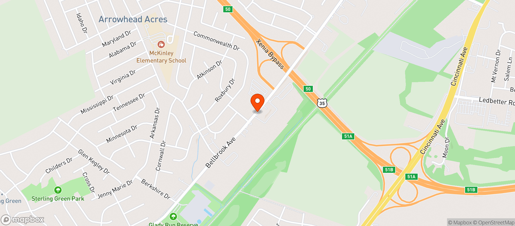 Map showing Speed Zone Carry Out