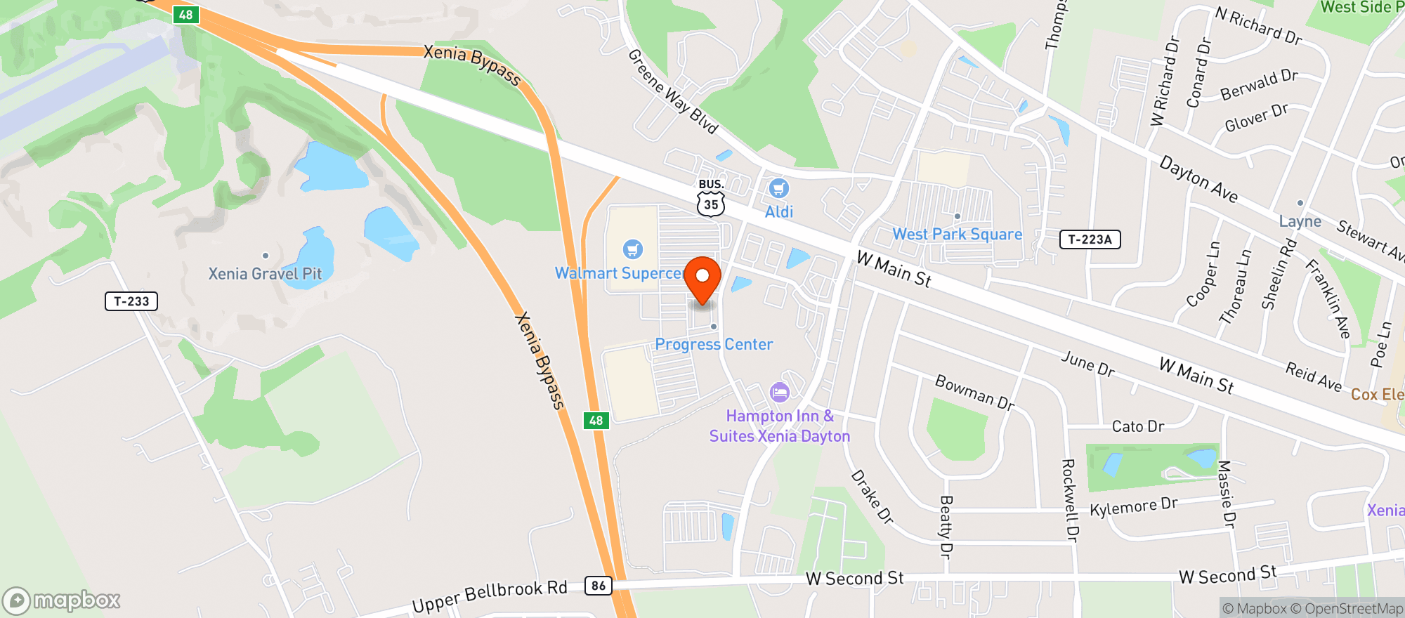 Map showing Buffalo Wild Wings Gril #4023
