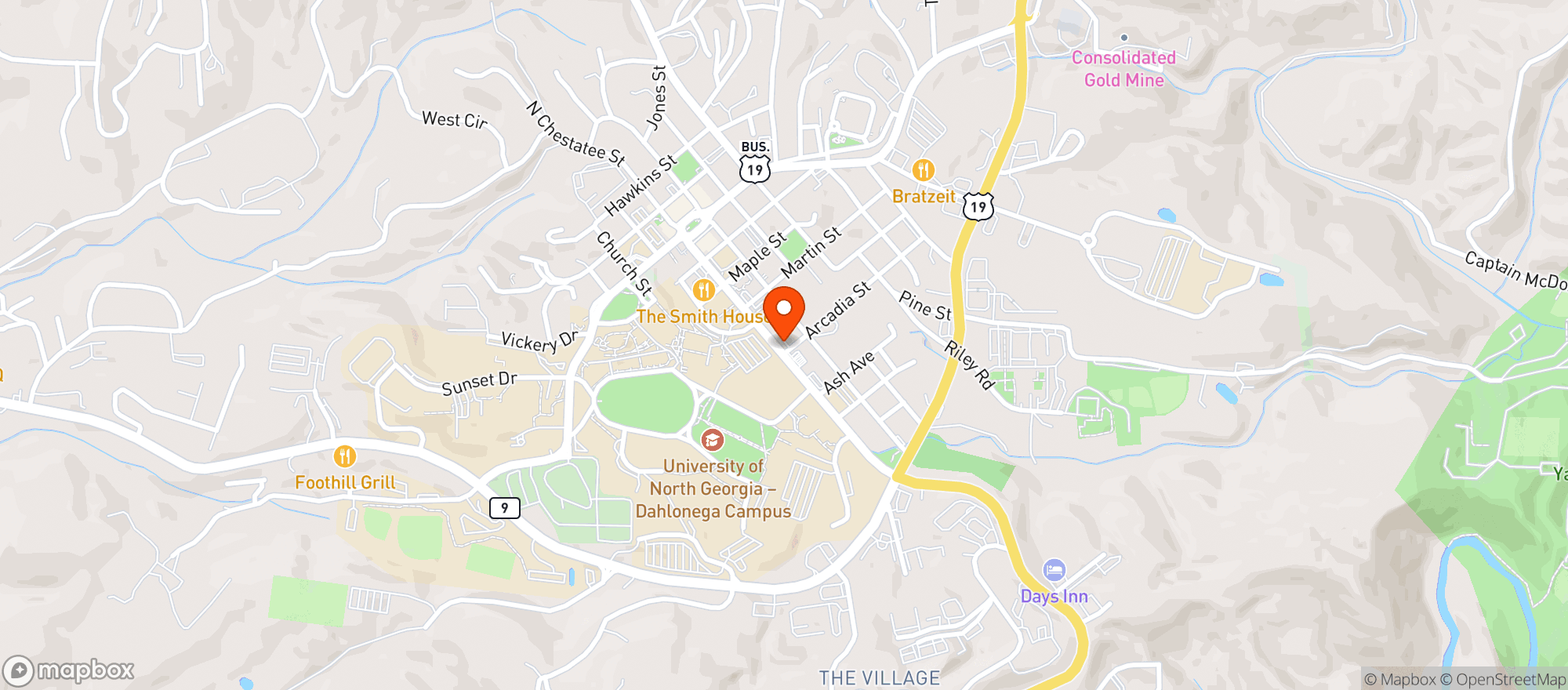 Map showing Blue 42 Market