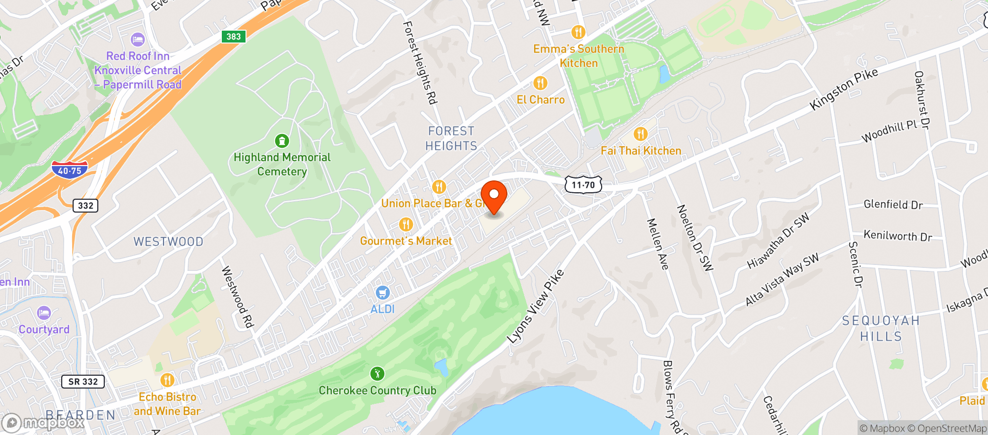 Map showing Kroger