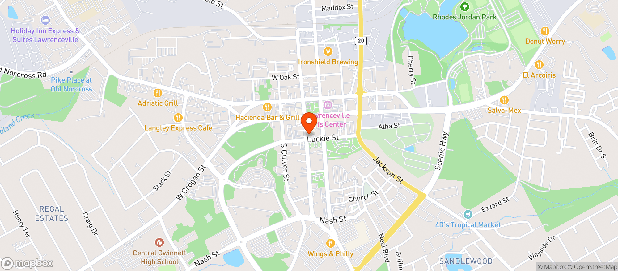 Map showing Truck & Tap