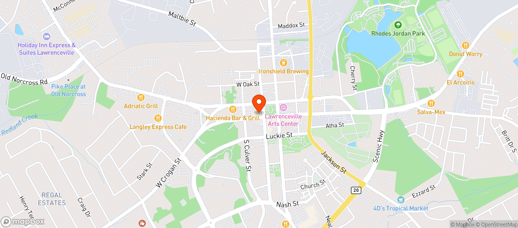 Map showing Perry Street Chophouse