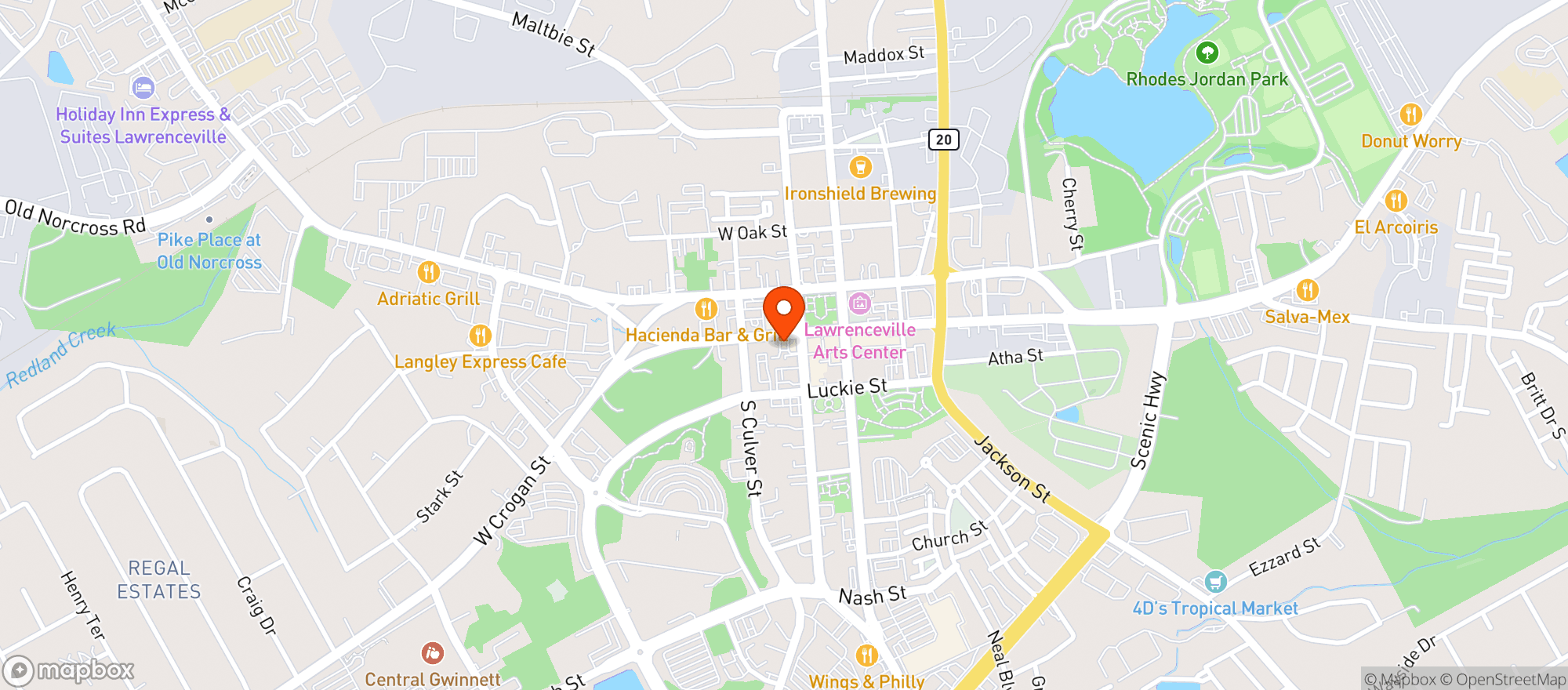 Map showing Strange Taco Bar