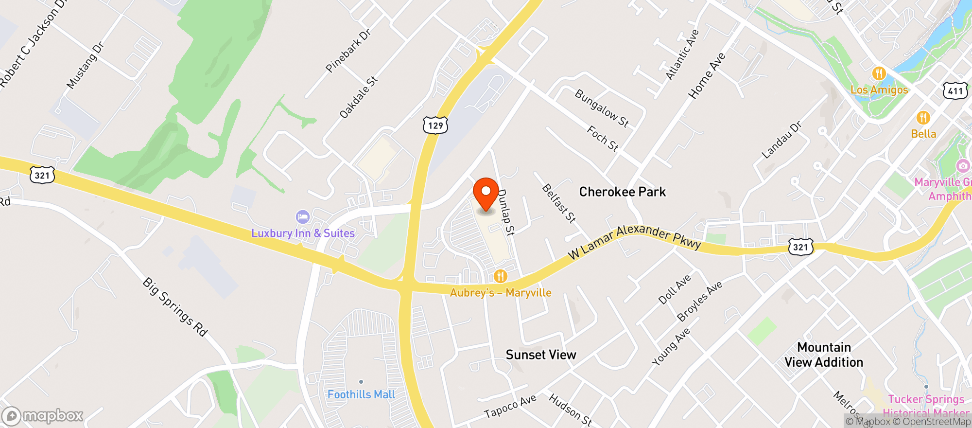 Map showing Target - Maryville