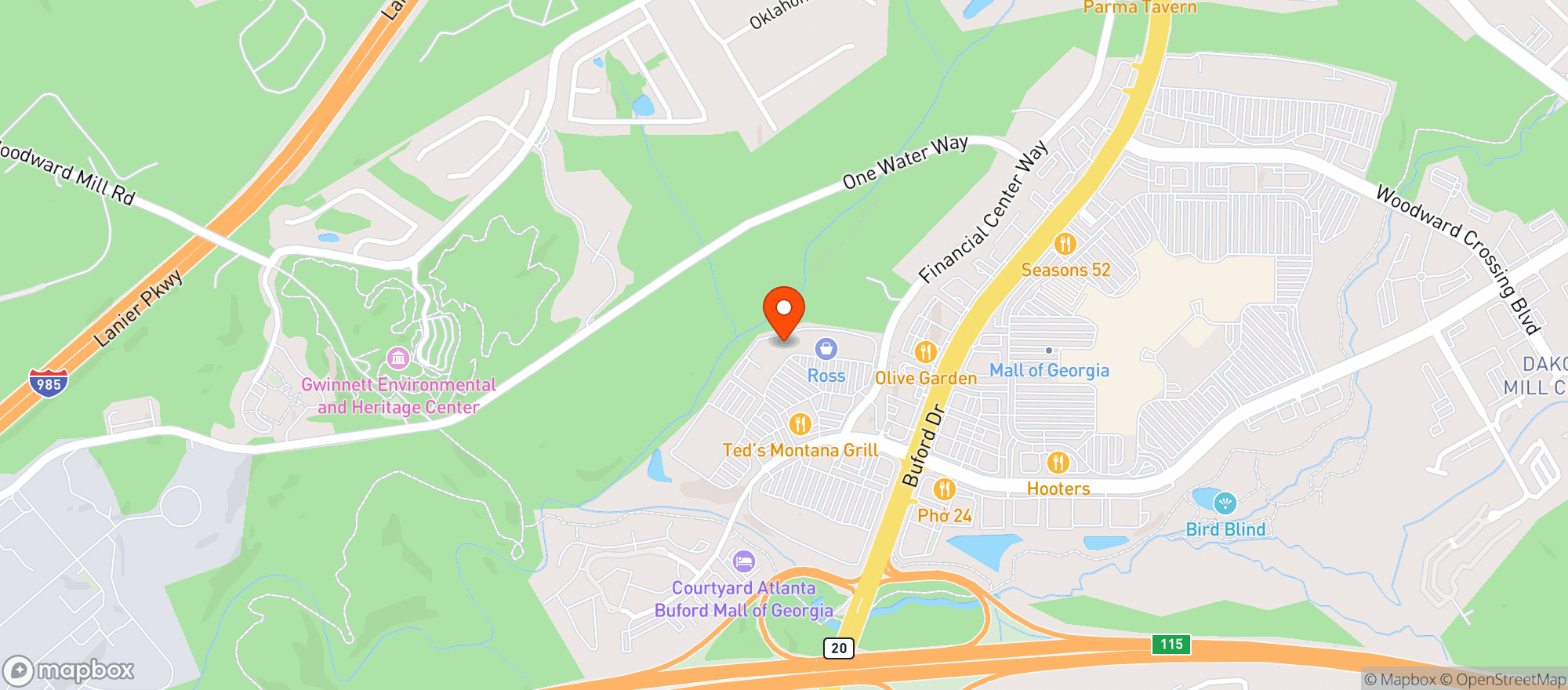 Map showing World Market Buford