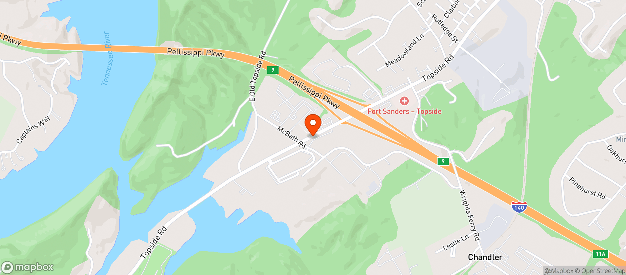 Map showing TOPSIDE WINE & SPIRITS