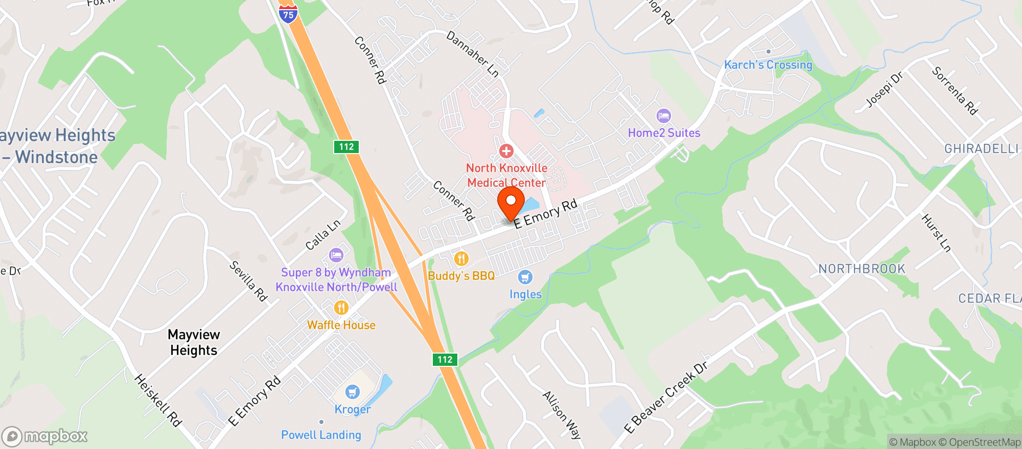 Map showing Ingles Supermarket