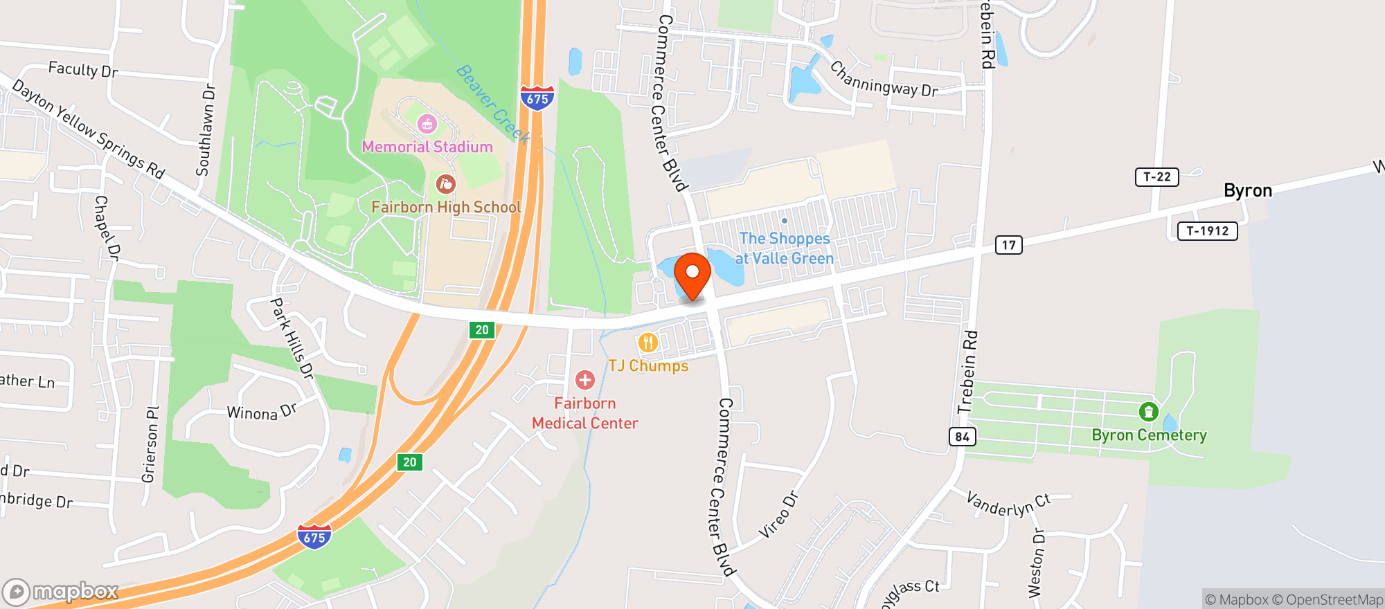 Map showing Cincinnati/Dayton (014) - 00838 - Fairborn