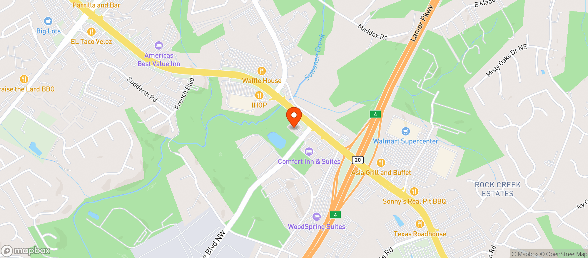 Map showing Quiktrip #786