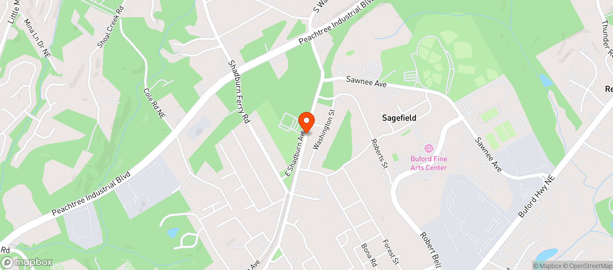 Map showing Tote A Poke Food Store