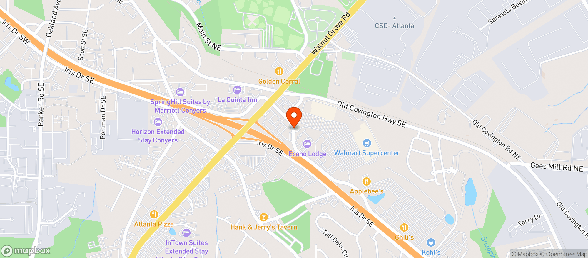 Map showing Walmart Supercenter