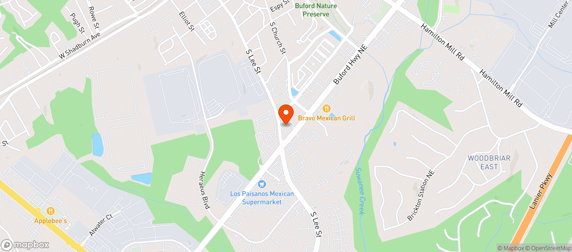 Map showing Cvs