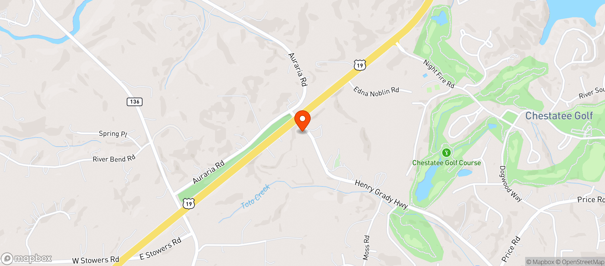 Map showing E-Z Buy Convenience Store