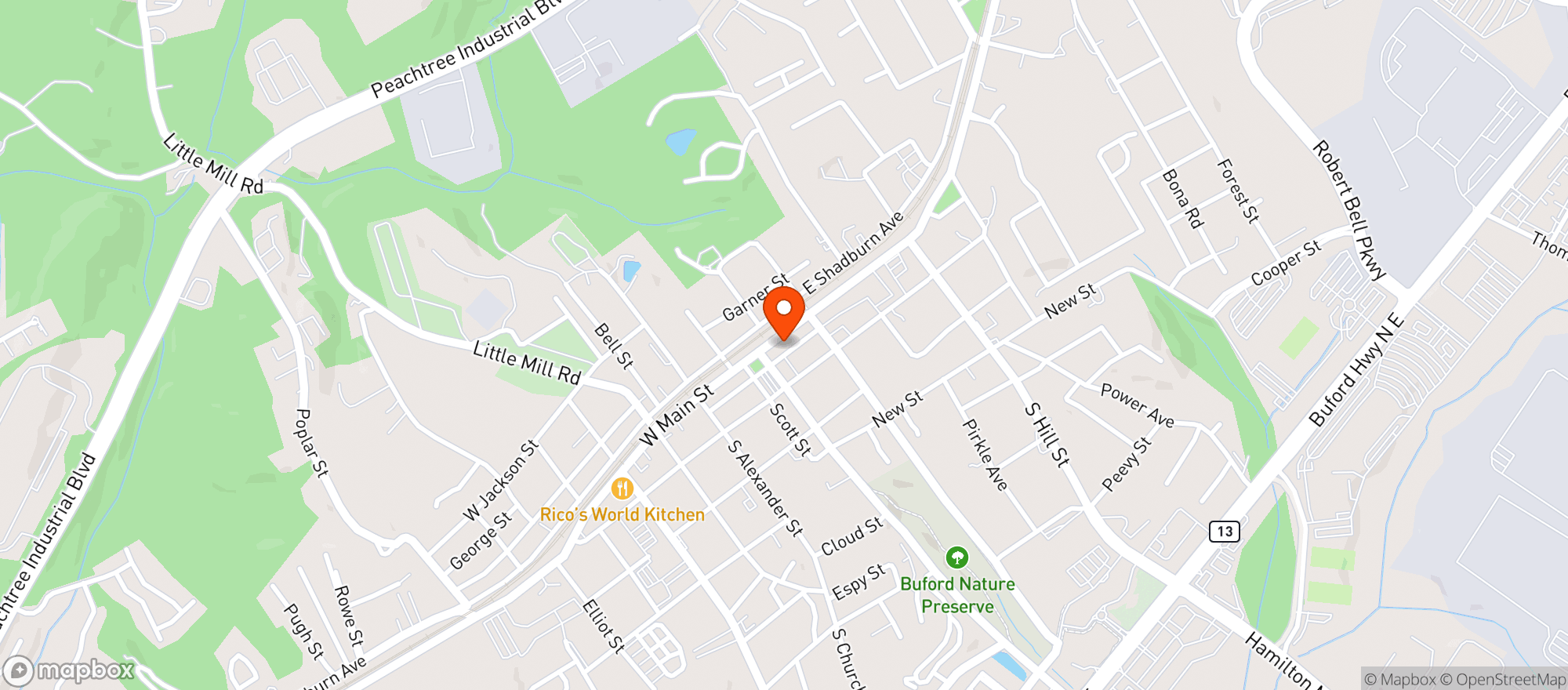 Map showing 37 Main - Buford